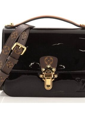 Louis Vuitton Black Vernis Crossbody with Monogram Strap